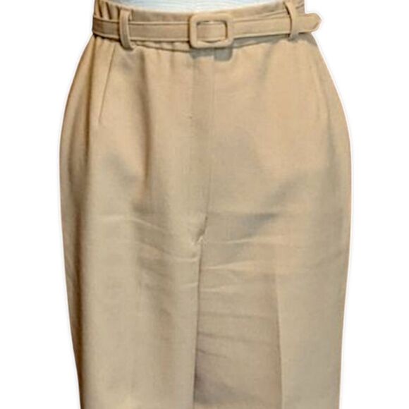 VTG 70s Sears Belted Wide Leg High Waisted Pants, Beige / Khaki Color, Size 25 - Picture 3 of 8